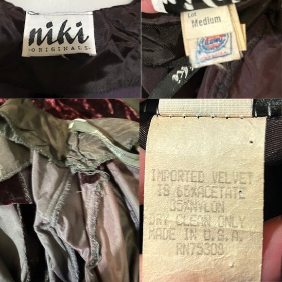 1960s Crushed Velvet Opera Coat in Deep Plum – 1967–1971 - Picture 7 of 9